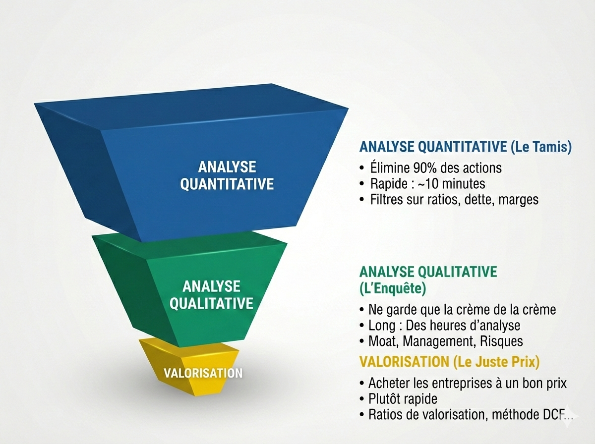 Schéma de l'entonnoir de sélection StocksPickeur